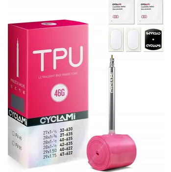 Duše na kolo 46g štěrková duše (700/32C-47C light 622 MTB29 32-47C) 65mm pink duše