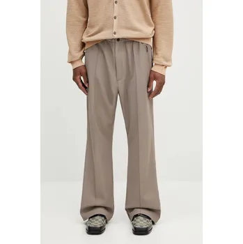 Kalhoty Needles Boot-Cut Warm Up pánské, béžová barva, QV199, XL, 80X