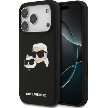 Karl Lagerfeld Liquid Silicone Double Heads MagSafe Zadní Kryt pro iPhone 17 Pro Black 57983127723