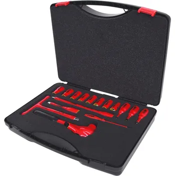 Sada nářadí Sada nástrčných klíčů KS Tools 1/2", 1000 V, 10-24 mm, 16 kusů, plastový kufřík, ponorná izolace