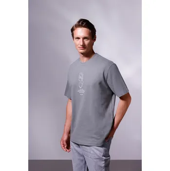 Pánské tričko Bavlněné tričko Medicine pánské, zelená barva, s aplikací RW25-TSM354 97X, vel. S