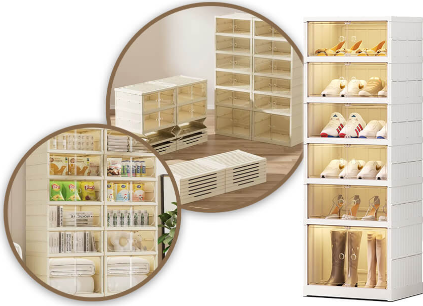 Skládací skříň na boty – 6 úrovní