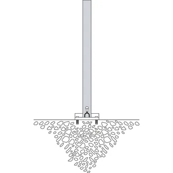 parkovací zábrana Vymezovací sloupek, z oceli, sklopný, zinkovaný, k přišroubování, výška 1000 mm, 70 x 70 mm