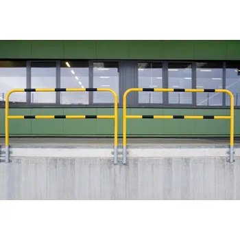 Zábradlí Ochranné zábradlí Ø 48 mm, z oceli, Š 1500 mm, práškově lakované, k montáži na stěnu, odnímatelné