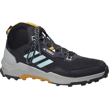 Pánská treková obuv Turistická obuv pro středně náročný terén, Adidas, Terrex AX4 Mid GTX, černá/sv. šedá/aqua: Černá Ano Syntetika 31,5 48 EU (F) 49 1/3 G - standardní šíře (27315-27315)
