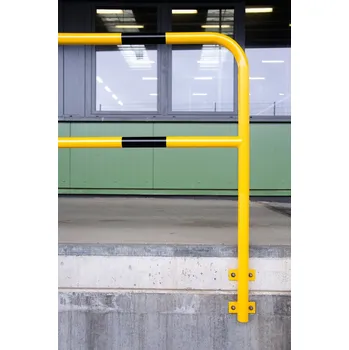 Zábradlí Ochranné zábradlí Ø 48 mm, z oceli, Š 1500 mm, žárově zinkované a lakované, k montáži na stěnu