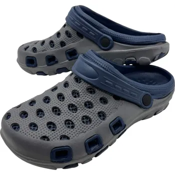 Pánské pantofle Fashion Pánské šedé gumové nazouváky 04 Barva: Šedá, Velikost: 42