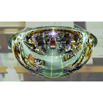 Bezpečnostní zrcadlo Hemisférické zrcadlo PS 360-6, 360° pozorovací úhel pro kontrolu 4 směrů, k montáži na strop