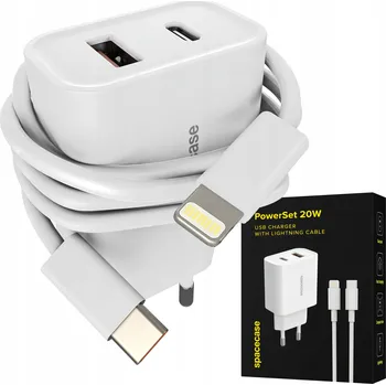SADA RYCHLÁ NABÍJEČKA USB-C USB DO SÍTĚ 20W + KABEL LIGHTNING PRO IPHONE