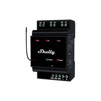 Centrální jednotka pro chytrou domácnost Shelly Qubino Wave Pro 3 Z-Wave 3kanálové relé na DIN lištu