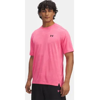 Pánské kompresní triko Under Armour UA Tech™ Vent Jacquard - růžové - 1377052-672 Velikosti: XXL