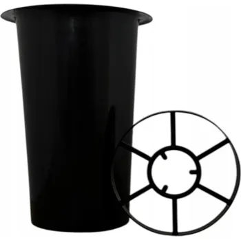 Váza Vložka do vázy černá plastová 15 cm pro květinové aranžmá