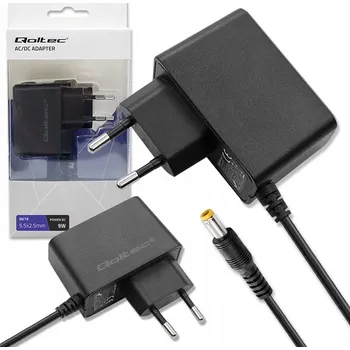 QOLTEC ZÁSUVKOVÝ NAPÁJECÍ ZDROJ 9W 9V 1A KONEKTOR 5.5*2.5