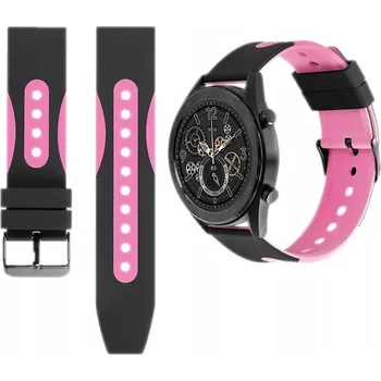 Příslušenství k chytrým hodinkám DVOUBAREVNÝ SILIKONOVÝ ŘEMÍNEK ŘEMÍNEK 22MM PRO HODINKY SAMSUNG AMAZFIT GARMIN