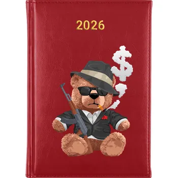 Kalendář Knižní kalendář 2026 A5 červený