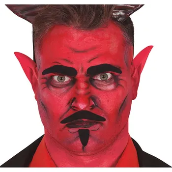 Karnevalový doplněk Ďábelský set obočí, knír a bradka