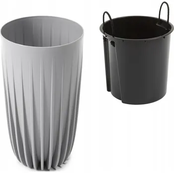 Vysoký květináč MIRA, průměr 30 cm, výška 51,5 cm, barva ŠEDÁ