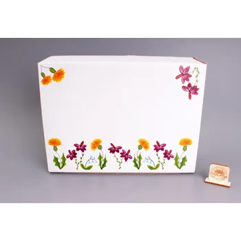 Papírová dárková krabice - květiny