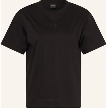 Boss Dámské Tričko Elpha S Ozdobnými Kamínky, černá, 36