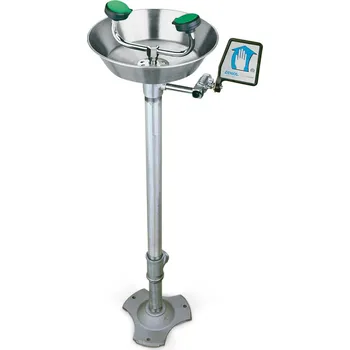 Sprchový set Oční sprcha typ G 1760, s nerezovým umyvadlem, k montáži k podlaze