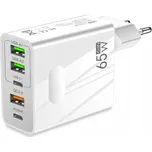 Techsuit PentaXPower CHC1 Nabíječka 5v1 USB + Type-C 65W GaN Bílá