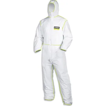 Pracovní zástěra Ochranný overal uvex 5/6, kat III, typ 5/6, bílo-limetkový, vel. XL