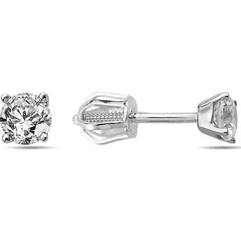 Náušnice Lillian Vassago Zlaté náušnice na šroubek zdobené zirkonem 3,5 mm LLV98-GER157ŠM Barva zlata: Bílá