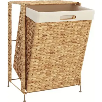 Koš na prádlo Koš na prádlo z vodního hyacintu, bílá, přírodní, GEO