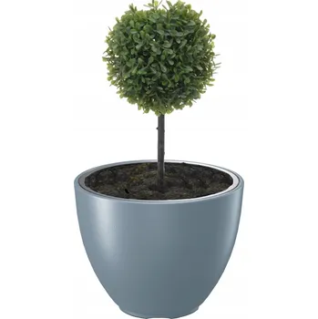 Květináč Velký květináč se vnitřní vložkou na terasa balkon šedý 57 cm