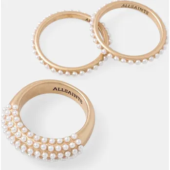 Prsten Prstýnek AllSaints 3-pack 37527148BRS711 zlatá GLD, vel. M