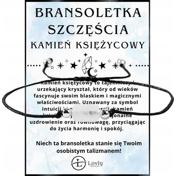 Náramek Náramek pro štěstí a ochranu - MĚSÍČNÍ KÁMEN - přírodní kámen, energie