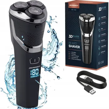 Holicí strojek Pánský Holicí Strojek BERDSEN BD-268 pro mokré i suché holení, černý