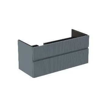 Koupelnový nábytek Ideal Standard Finesse - Umyvadlová skříňka 120x51x55 cm, 2 zásuvky, Ribbed Matt ashblue E3447UQ