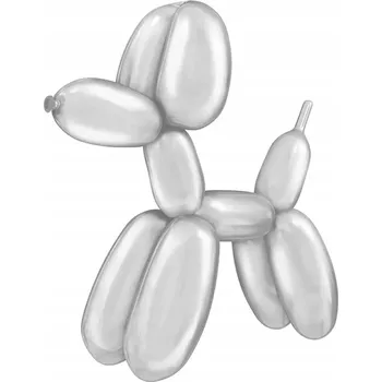 Balónek Balónky na modelování, metalické stříbrné, 50 Ks na NAROZENINY a animace
