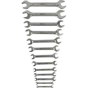 Klíč Dvojitý maticový klíč KS Tools, z nerezu, 13 ks, zalomený, odolné vůči korozi a kyselinám