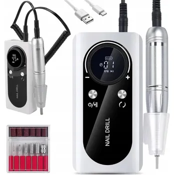 BRUSKA NA NEHTY MANIKÚRA PEDIKÚRA PROFESIONÁLNÍ 45000RPM + SADA FRÉZ