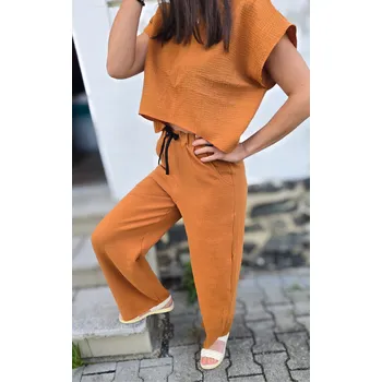 Dámská mušelínová souprava ALLA Bronz produkt: Crop, VELIKOST: 40-42