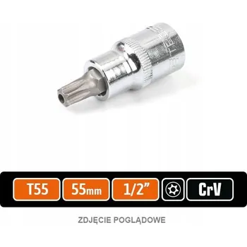 Klíč Nástrčný klíč 1/2" s bitem TORX 55 mm/T55 / (s otvorem) / TEGER