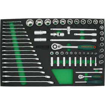 Gola sada Modul - gola sada 1/4" a 1/2", 6hranné hlavice, očkoploché klíče - JONNESWAY S04H42165SV