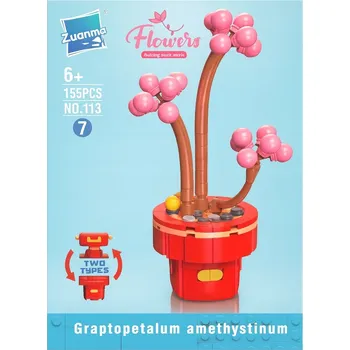 ostatní stavebnice Klocki Do Układania Kwiatek W Doniczce 155 dílků