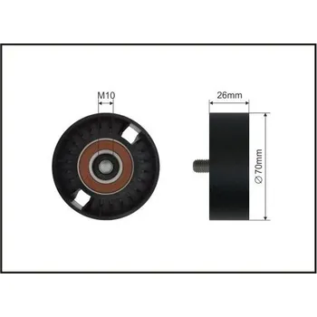 Napínací kladka, žebrovaný klínovy řemen CAFFARO 500633 SC