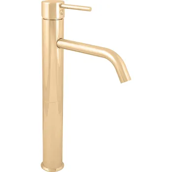 Vodovodní baterie SEINA - Umyvadlová vysoká baterie bez výpusti, Zlatá lesklá SE923.0Z, RAV Slezák Barva: Zlatá lesklá, Rozměr: 3,8"