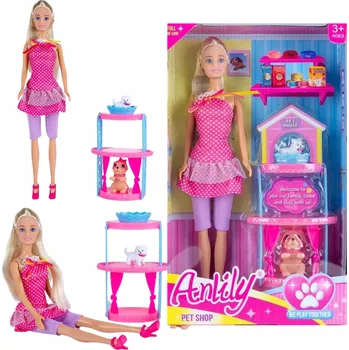 Panenka ANLILY 2 PANENKA 9 CM SE ZVERIMETEM - 2 NÁVRHY