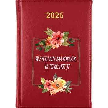 Diář Knižní kalendář 2026 A5 červený