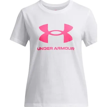 Pánské tričko Dětské tričko s krátkým rukávem Under Armour G BIG LOGO SS TEE bílé 1389756-100 - YS | UK 11 | US 12