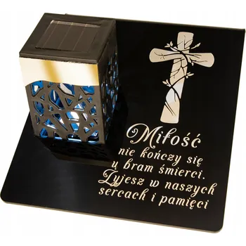 Svíčka Solární LED hřbitovní svíčka - Soška na hřbitov, velká, věčná hřbitovní lampa