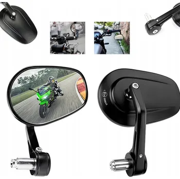 Zrcátko pro motocykl Univerzální zrcátka na řídítka černá zrcadlo