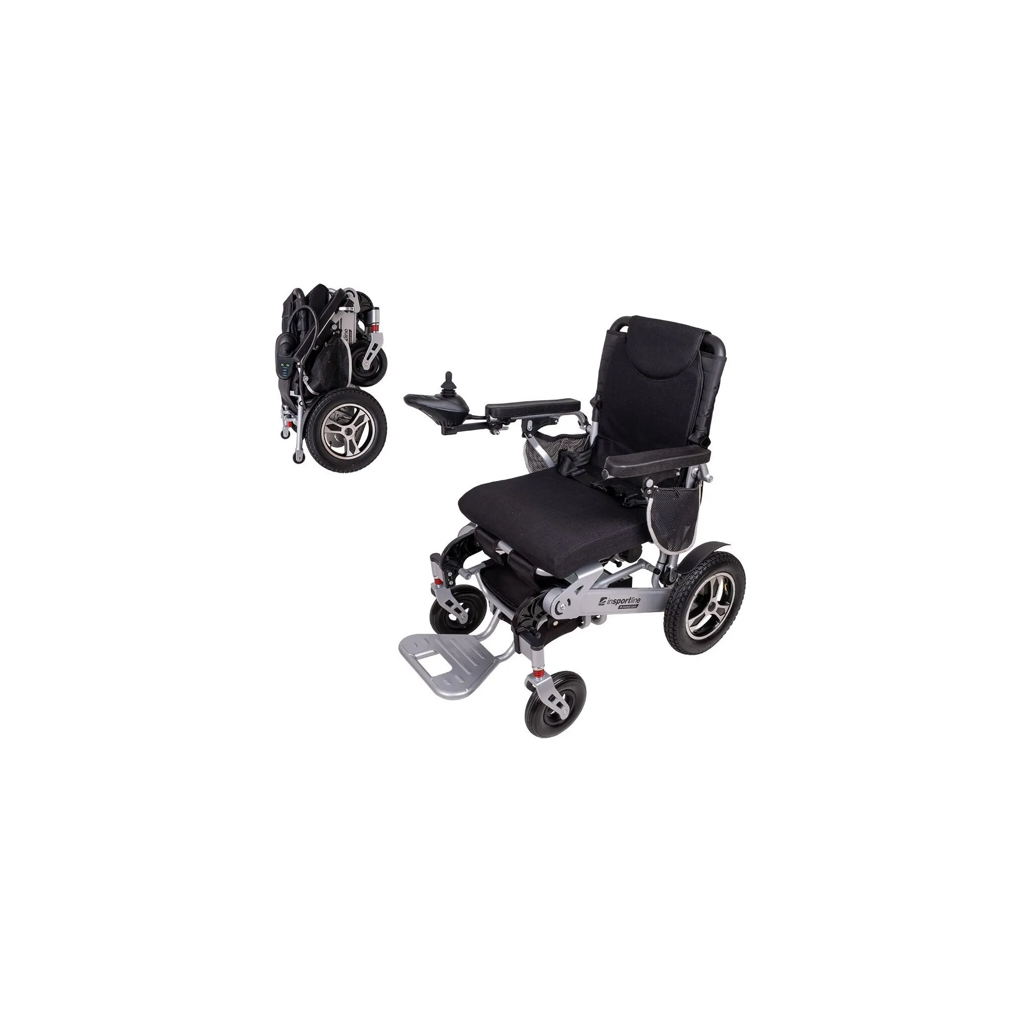 Fotografie 1 - Invalidní vozík inSPORTline Hawkie Basic II 28887-1 stříbrný 46 cm