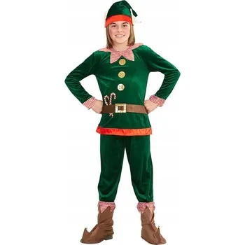 Karnevalový kostým KOSTÝM ELFA ELFKY MALÝ POMOCNÍK MIKULÁŠE 128