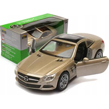 autíčko Kovový model auta Mercedes Benz SL500 2012 1:34 WELLY NEX zlatý